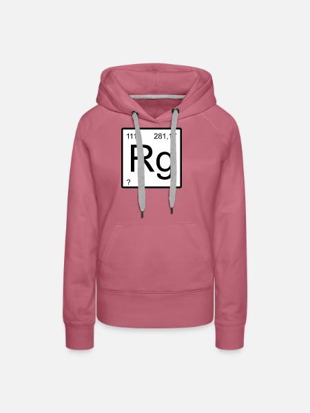 Roentgenium Minimal Design - Frauen Premium Bio Hoodie - Malve