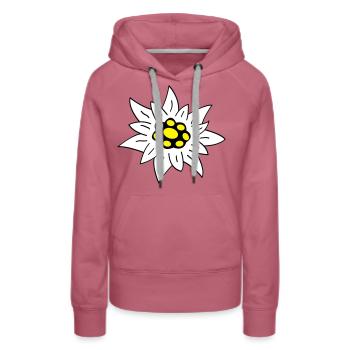 Edelweiss - Sweat à capuche Premium bio Femme - mauve - Devant - Isabella (175cm)