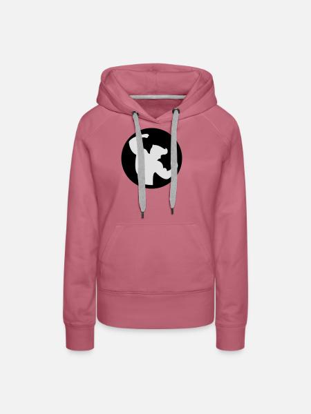 Bodybuilding Muskelprotz 2farbig - Frauen Premium Bio Hoodie - Malve