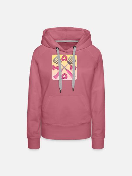Hobby KOCHEN - MAMA - Frauen Premium Bio Hoodie - Malve