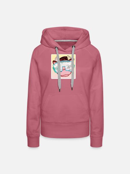 Ski Kühe - Frauen Premium Bio Hoodie - Malve