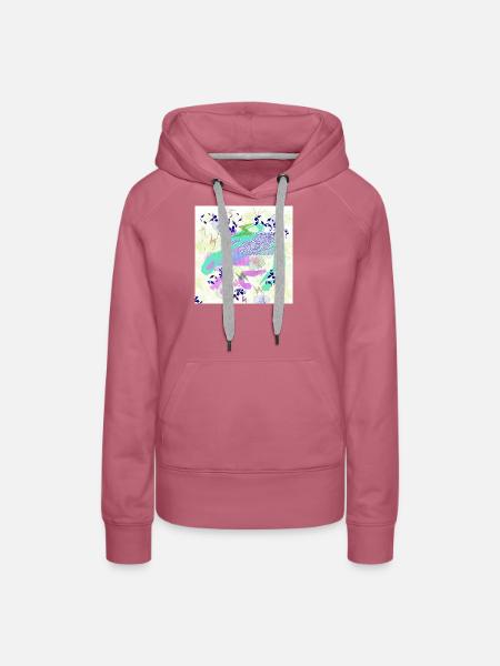 fantasie flower blumen - Frauen Premium Bio Hoodie - Malve