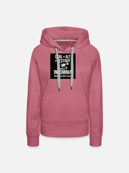 Insomnia Meme Grafik T-Shirt - Frauen Premium Bio Hoodie - Malve