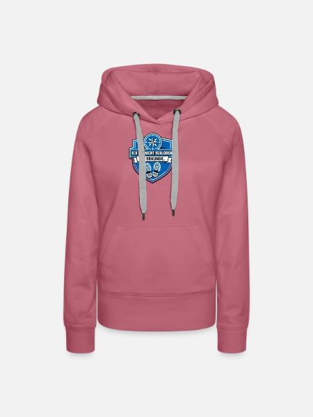 Ich mag halt Camping - Frauen Premium Bio Hoodie - Malve