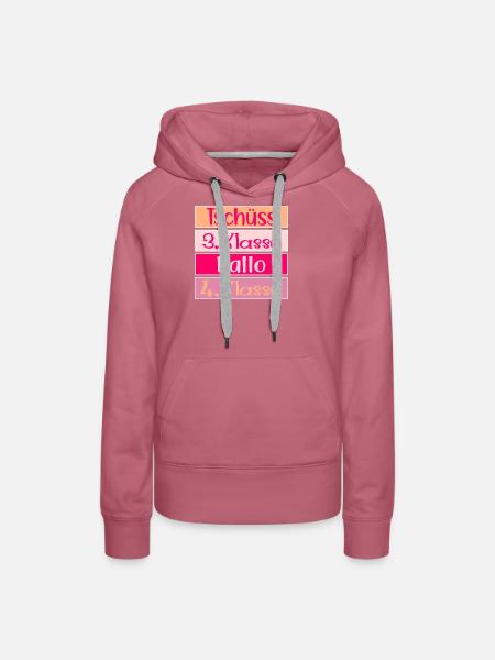 Hallo Viertklässlerin - Grundschule - Frauen Premium Bio Hoodie - Malve