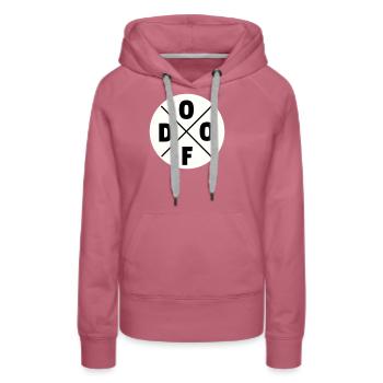 Muet - Sweat à capuche Premium bio Femme - mauve - Devant - Isabella (175cm)