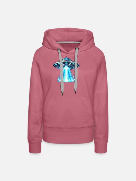 Blaue Begegnung - Frauen Premium Bio Hoodie - Malve