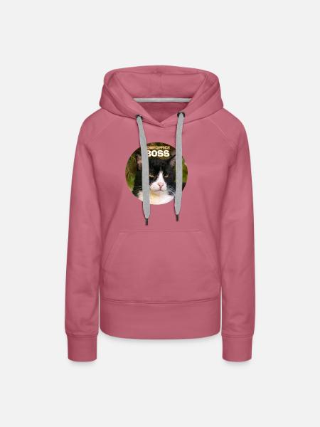 Homeoffice Boss Katze - Frauen Premium Bio Hoodie - Malve