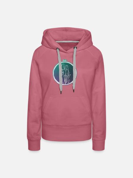 Tulpen - Frauen Premium Bio Hoodie - Malve