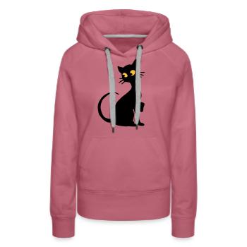 Chat - Frauen Premium Bio Hoodie - Malve - Vorne - Isabella (175cm)