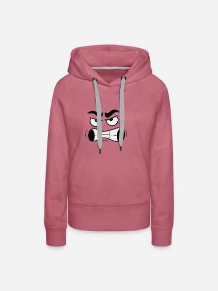 Wütendes Gesicht - Frauen Premium Bio Hoodie - Malve
