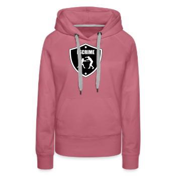 Fechtwappen: das Schild der Teilnehmer - Frauen Premium Bio Hoodie - Malve - Vorne - Isabella (175cm)