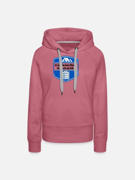 Ich bin ein Camper - Frauen Premium Bio Hoodie - Malve