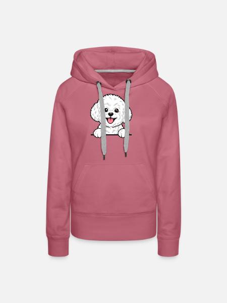 Bichon Frise - Frauen Premium Bio Hoodie - Malve