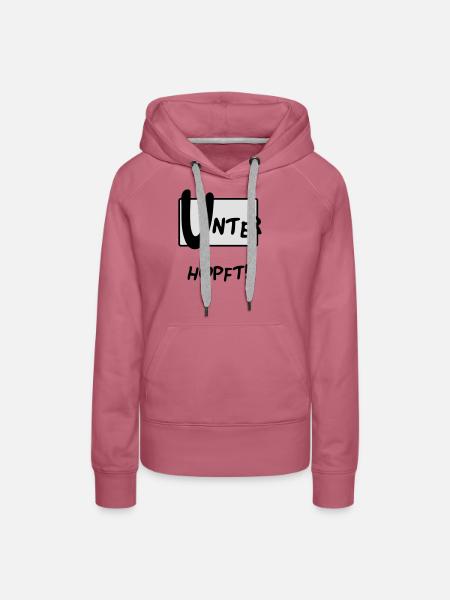 UNTERHOPFT BIER - Frauen Premium Bio Hoodie - Malve