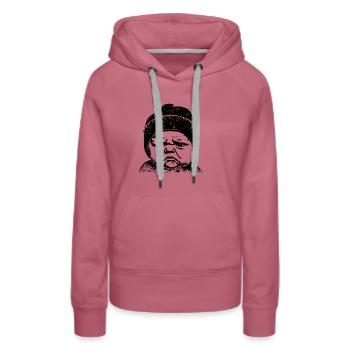Le bébé - Sweat à capuche Premium bio Femme - mauve - Devant - Isabella (175cm)