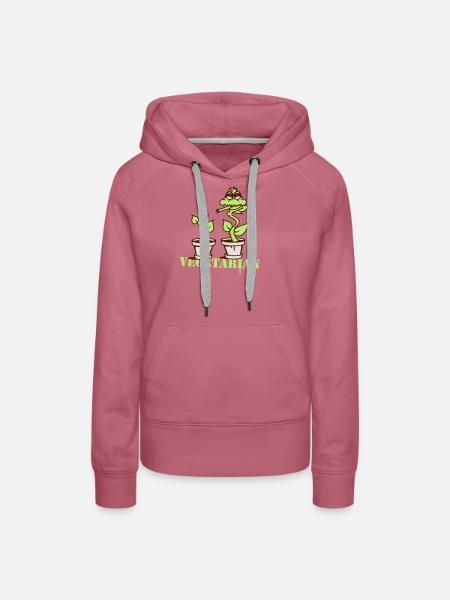 Fleischfressende Pflanze wird zum Vegetarier - Frauen Premium Bio Hoodie - Malve