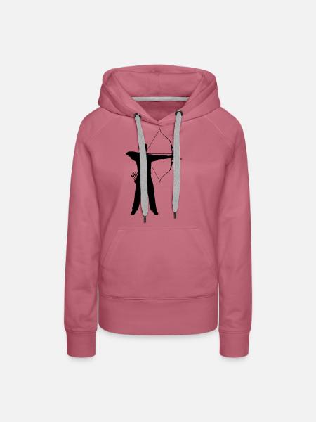 Bogenschießen-Bogen und Pfeile - Frauen Premium Bio Hoodie - Malve