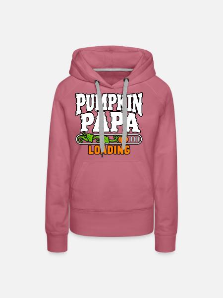 Kürbis Papa Loading - Frauen Premium Bio Hoodie - Malve