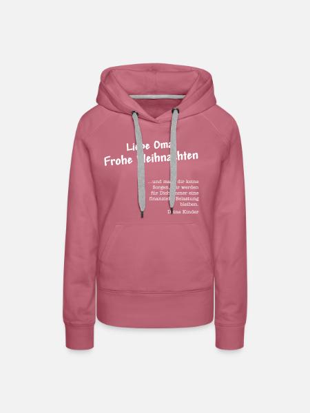 frohe Weihnachten liebe Oma, finanzielle Belastung - Frauen Premium Bio Hoodie - Malve