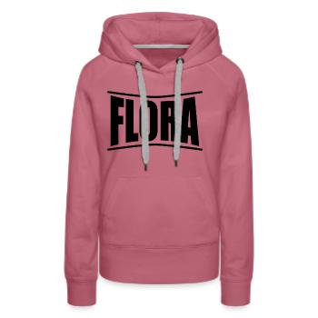 t-shirt Flora t-shirt idée cadeau - Sweat à capuche Premium bio Femme - mauve - Devant - Isabella (175cm)