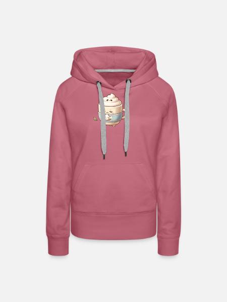 Kuscheltassen-Wolkenbecher - Frauen Premium Bio Hoodie - Malve