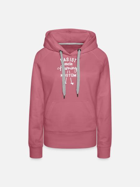Flamingo Kostüm - Frauen Premium Bio Hoodie - Malve