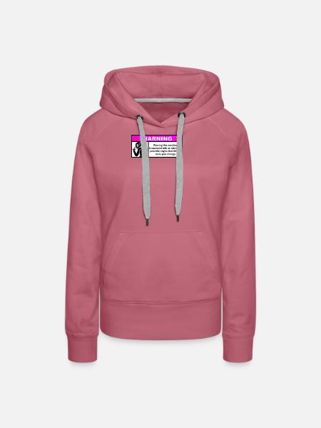 Warnung - Frauen Premium Bio Hoodie - Malve
