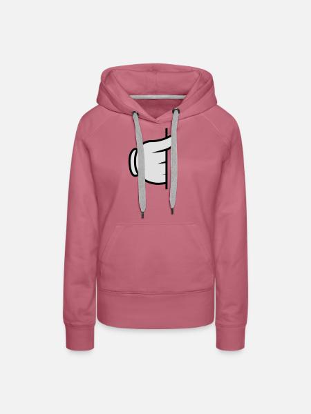 Napoleon Hand - Frauen Premium Bio Hoodie - Malve