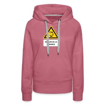 Requin de la finance - Sweat à capuche Premium bio Femme - mauve - Devant - Isabella (175cm)