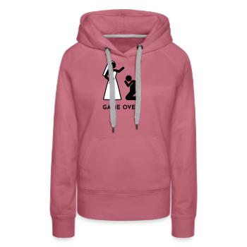 Hochzeit - Das Spiel ist vorbei - Frauen Premium Bio Hoodie - Malve - Vorne - Isabella (175cm)