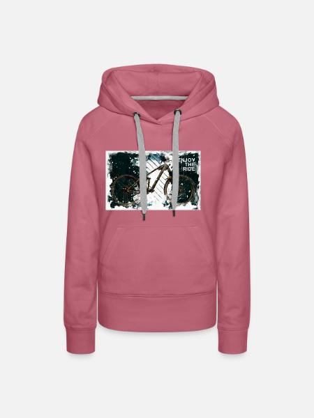 Enjoy the ride - Frauen Premium Bio Hoodie - Malve