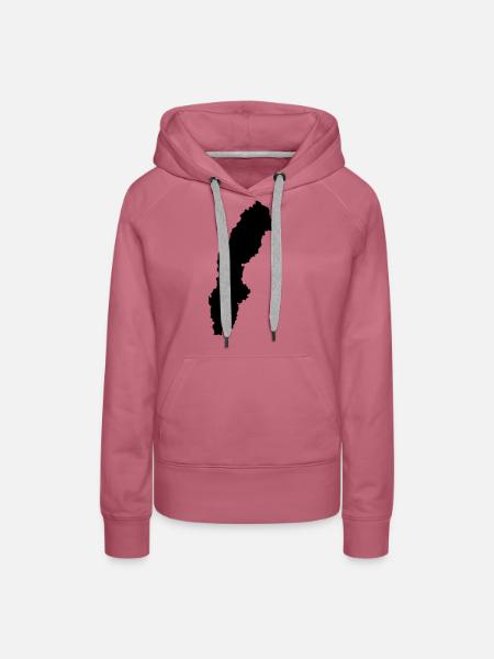 sweden map - Frauen Premium Bio Hoodie - Malve