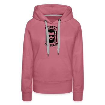 Respecter Le roi barbe respecte Barde - Sweat à capuche Premium bio Femme - mauve - Devant - Isabella (175cm)