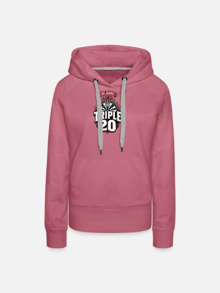 Dart Triple 20 Jubiläum - Frauen Premium Bio Hoodie - Malve
