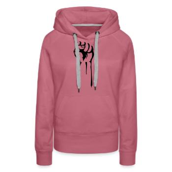 stencil faust - Frauen Premium Bio Hoodie - Malve - Vorne - Isabella (175cm)