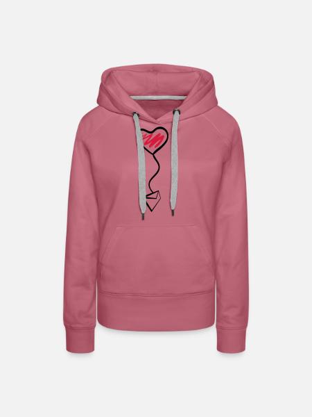valentinsmail - Frauen Premium Bio Hoodie - Malve
