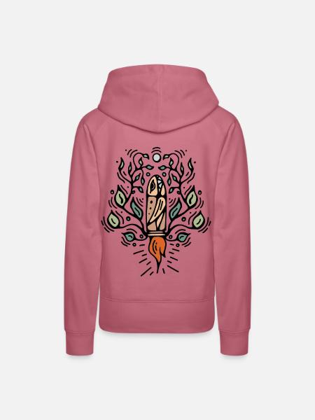 Verrückte Kugel - Frauen Premium Bio Hoodie - Malve