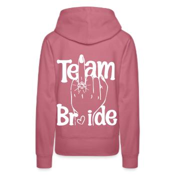 Enterrement de vie de jeune fille Enterrement de vie de jeune fille - Sweat à capuche Premium bio Femme - mauve - Dos - Isabella (175cm)