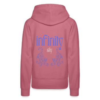 Infinitysky - Sweat à capuche Premium bio Femme - mauve - Dos - Isabella (175cm)