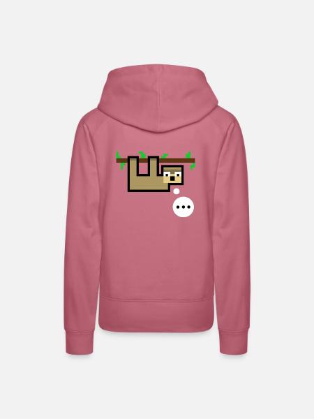 Faultier ist sprachlos - Frauen Premium Bio Hoodie - Malve