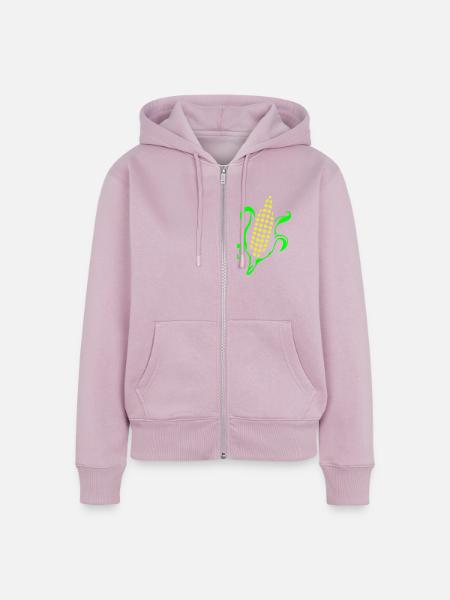 Maiskolben - Frauen Premium Bio Zip Hoodie - Altrosa