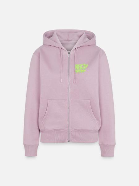 Partymonster-Font No. 1 - Frauen Premium Bio Zip Hoodie - Altrosa