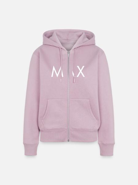MAX - Frauen Premium Bio Zip Hoodie - Altrosa