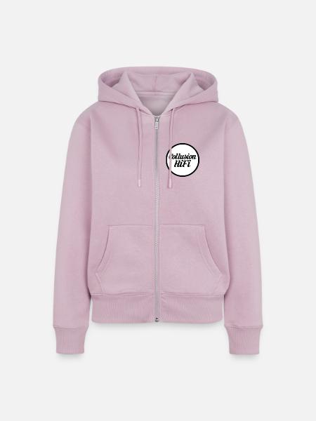 Collusion-HiFi_Logo - Frauen Premium Bio Zip Hoodie - Altrosa