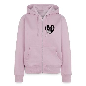 Malle Party Crew - Frauen Premium Bio Zip Hoodie - Altrosa - Vorne - Julia (174cm)