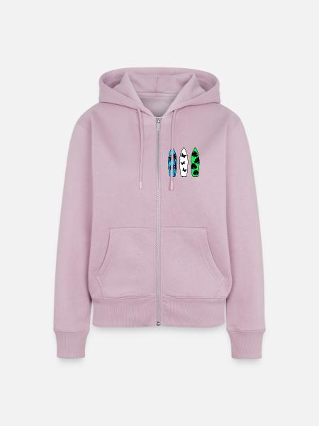 Surfboards - Frauen Premium Bio Zip Hoodie - Altrosa