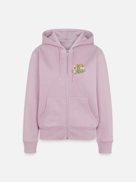 Peace Sonne - Frauen Premium Bio Zip Hoodie - Altrosa