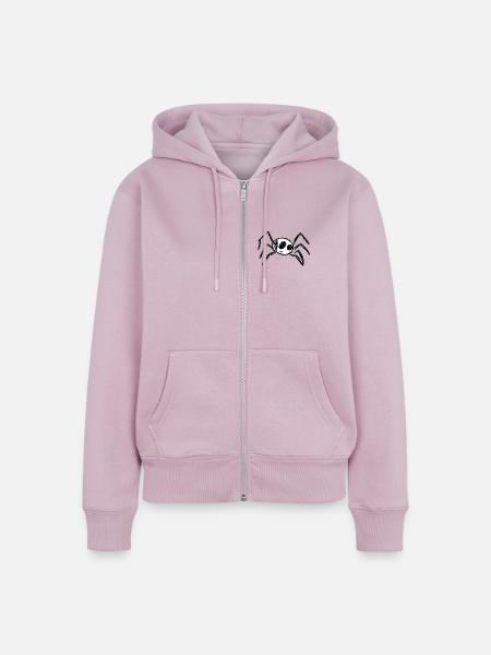Niedliche Spinne – Handgezeichnetes Halloween-Design - Frauen Premium Bio Zip Hoodie - Altrosa