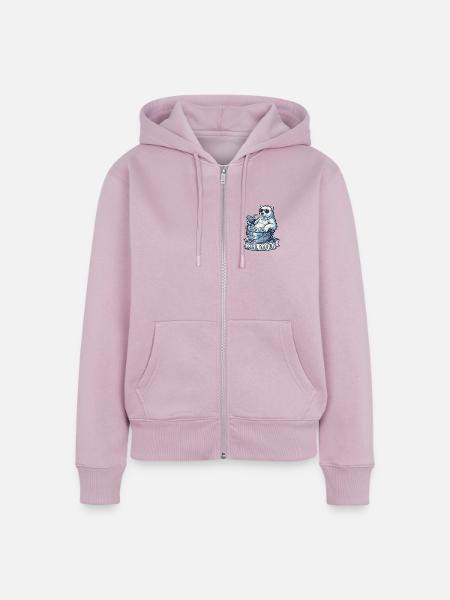 Kühl You Up Eisbär - Frauen Premium Bio Zip Hoodie - Altrosa